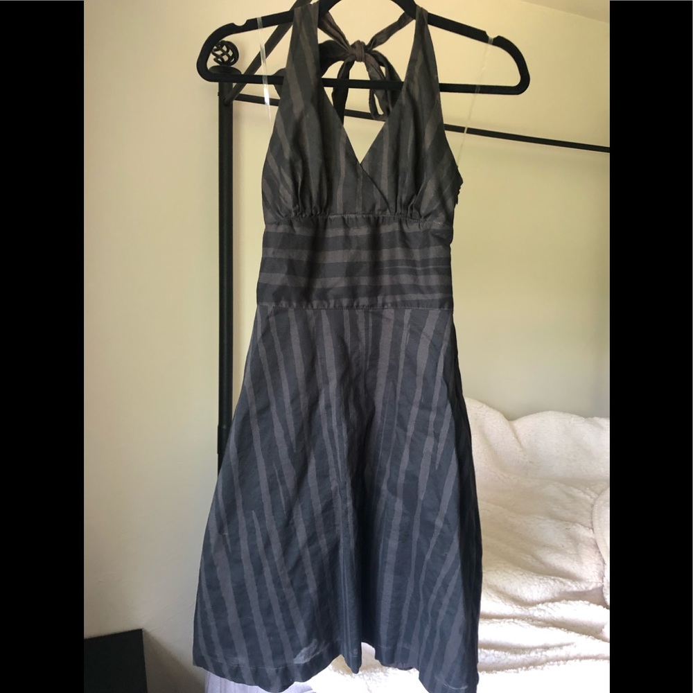 Safari Print Cotton Halter Dress